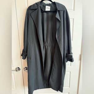 Zara Charcoal Trench Coat